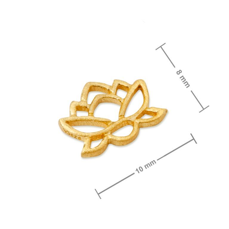 Amoracast connector floating lotus 10x8mm gold-plated