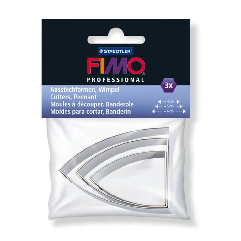 FIMO cutters in the shape of rounded triangles 3pcs