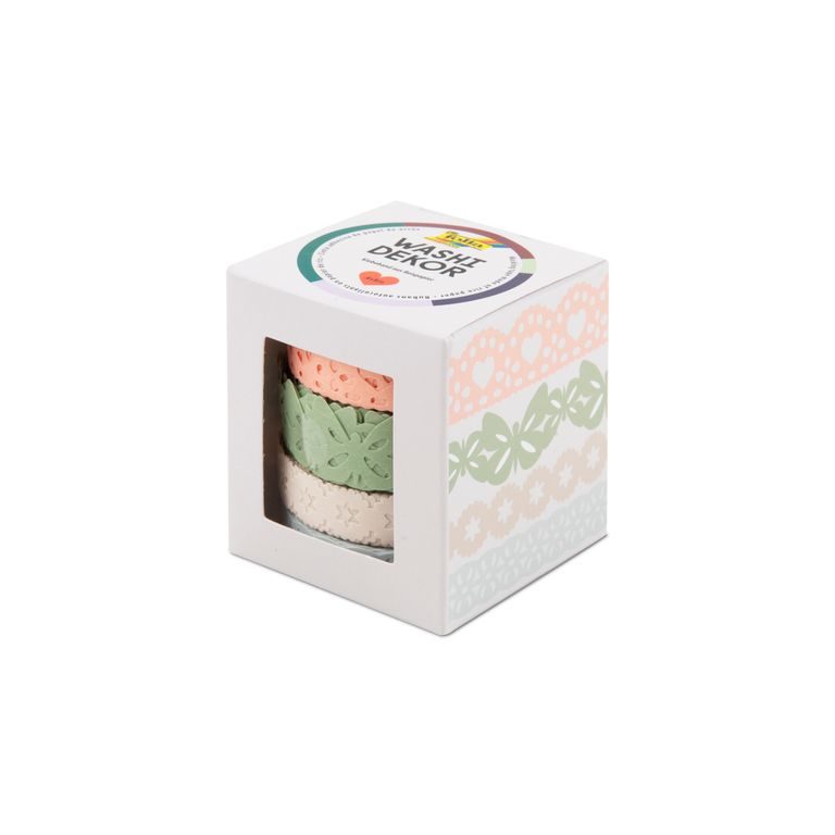 Lace washi tape 4pcs pastel