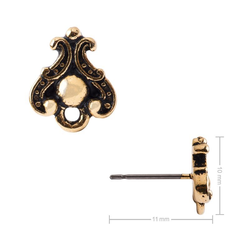 TierraCast ear post Duchess antique gold