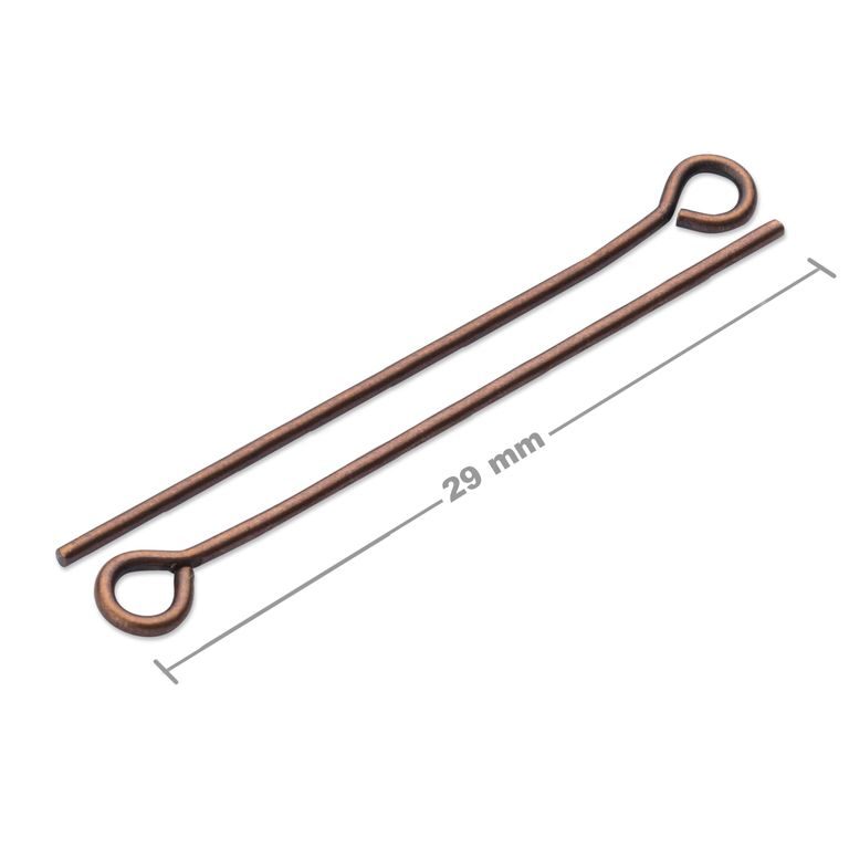 Eyepins 29mm antique copper