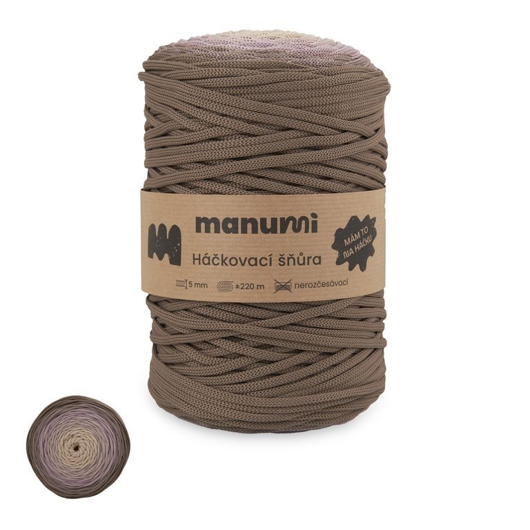 Manumi crochet polyester cord 5 mm ombré autumn