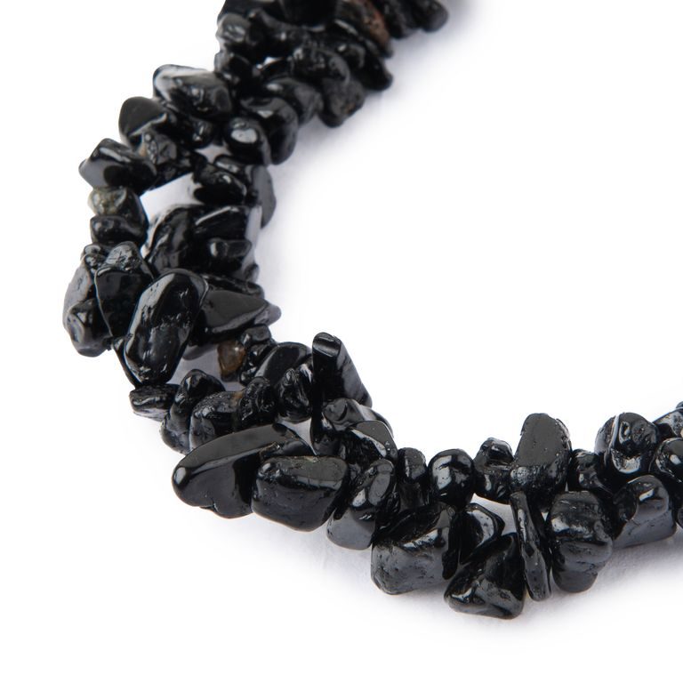 Black Tourmaline crystal chips 80cm