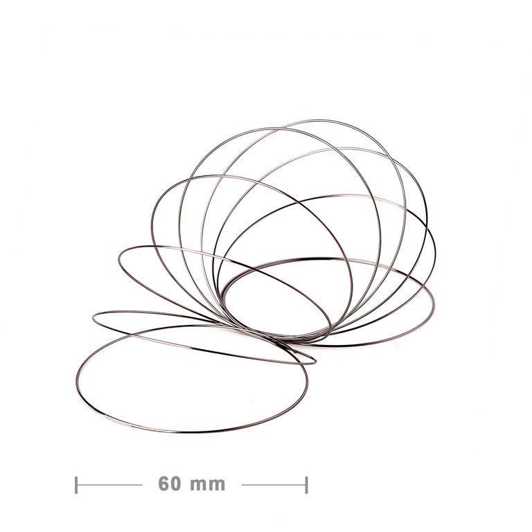 Stainless steel memory wire 60mm/10 loops