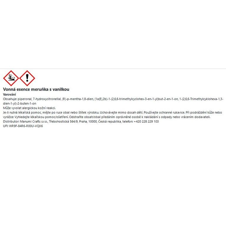 Fragrance oil apricot with vanilla 10 ml