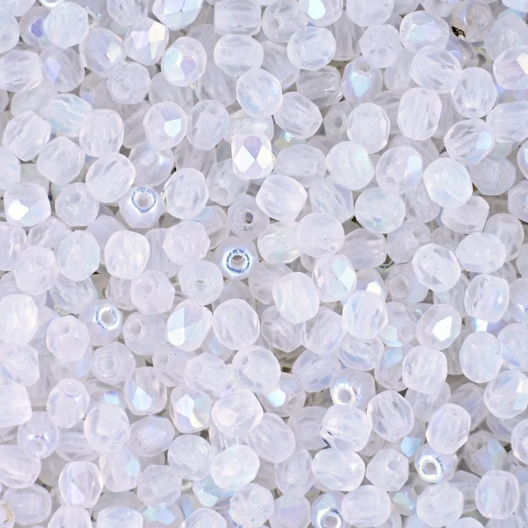 Mărgele șlefuite 3mm Matte Crystal AB