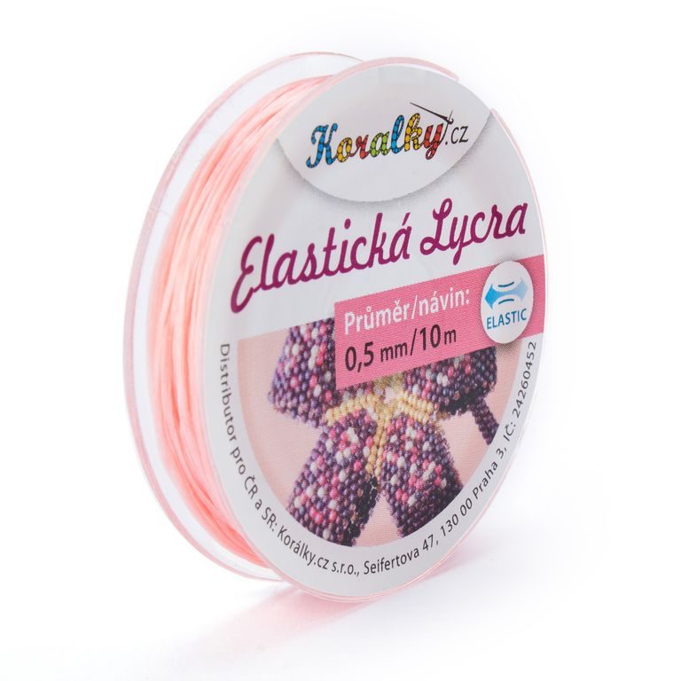 Lycra elastic yarn 0.5mm/10m light pink