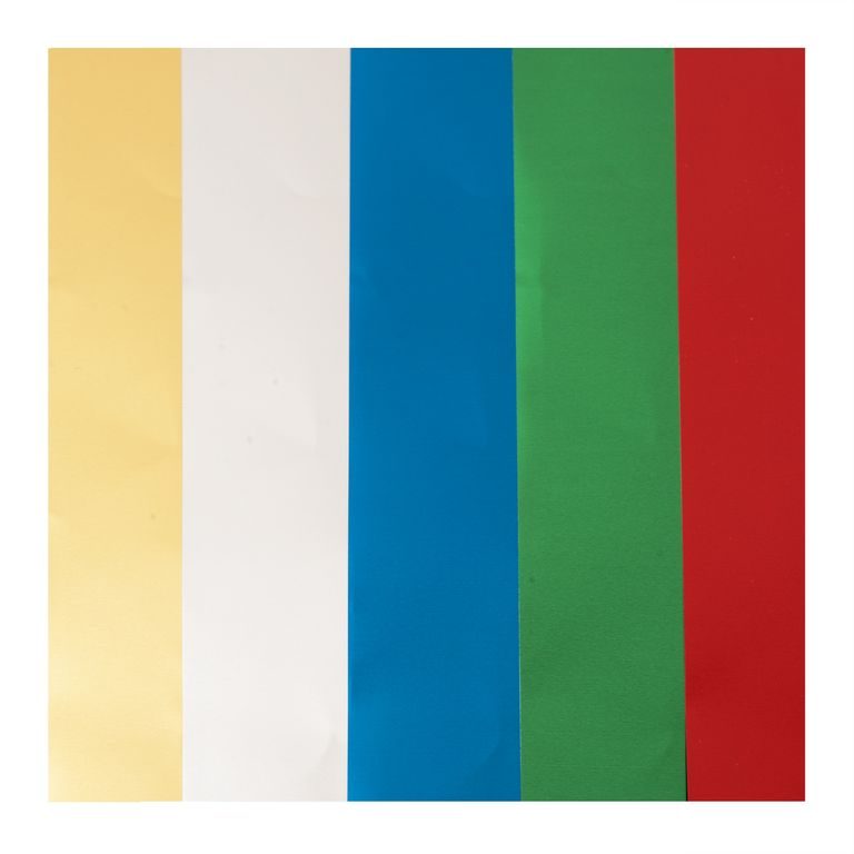 Aluminum foil for embossing 5 sheets 18.5 x 29.7 cm basic colors