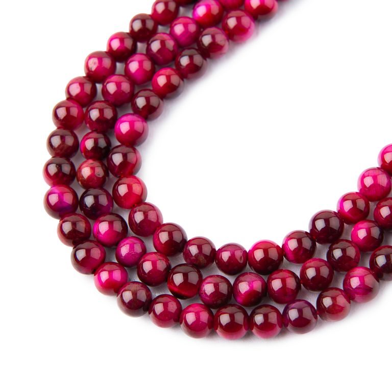 Pink Tiger Eye AA beads 4mm