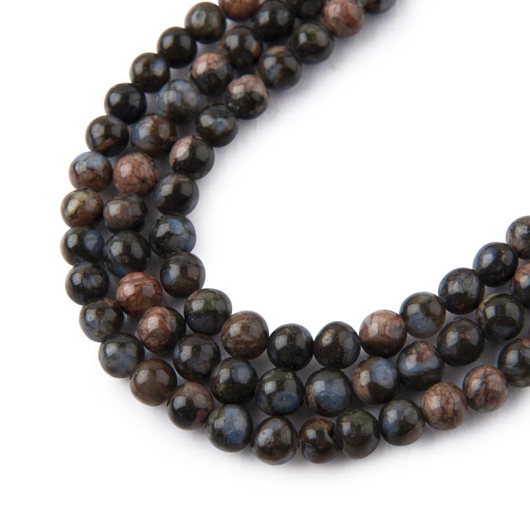 Llanite Black Opal beads 4mm