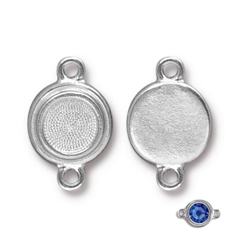 TierraCast connector STEPPED BEZEL rhodium-plated