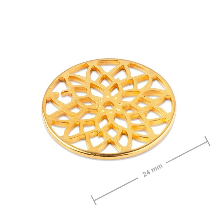 Manumi connector mandala 24mm gold-plated