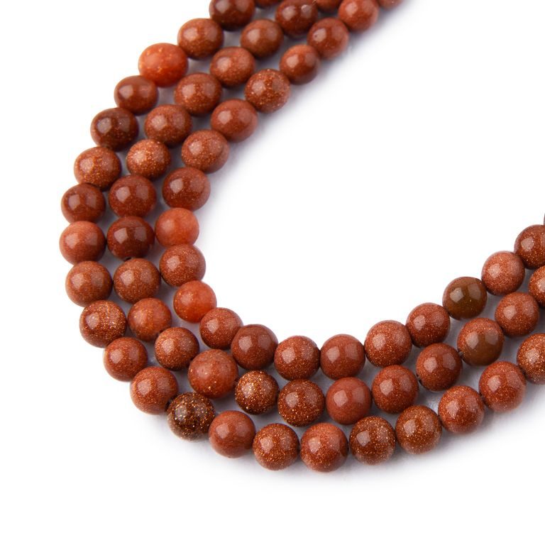 Goldstone beads 4mm