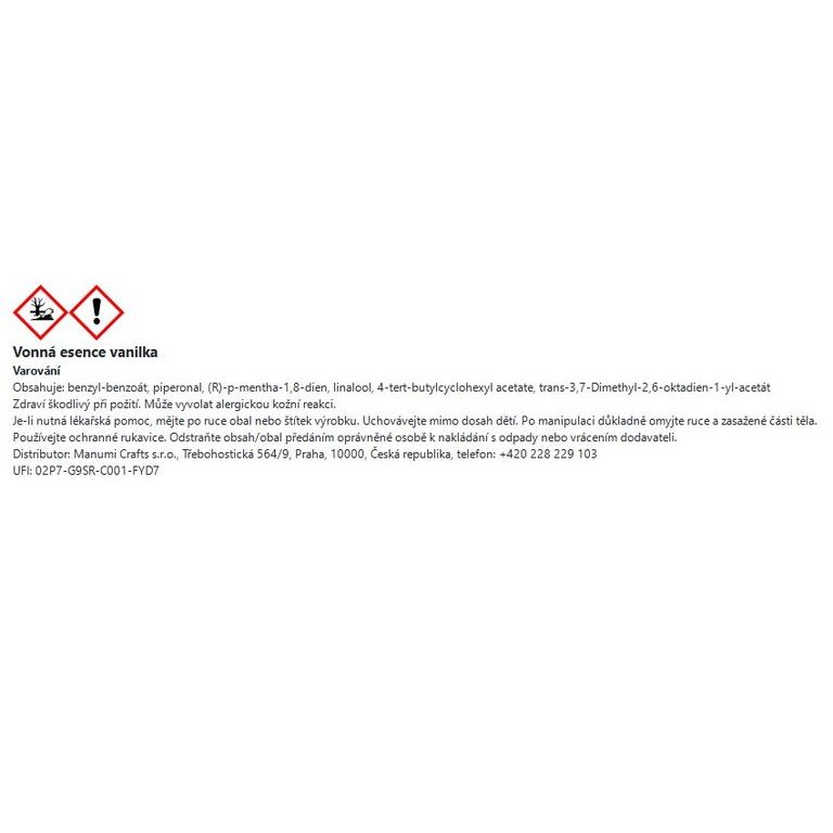 Manumi vonná esence vanilka 10 ml
