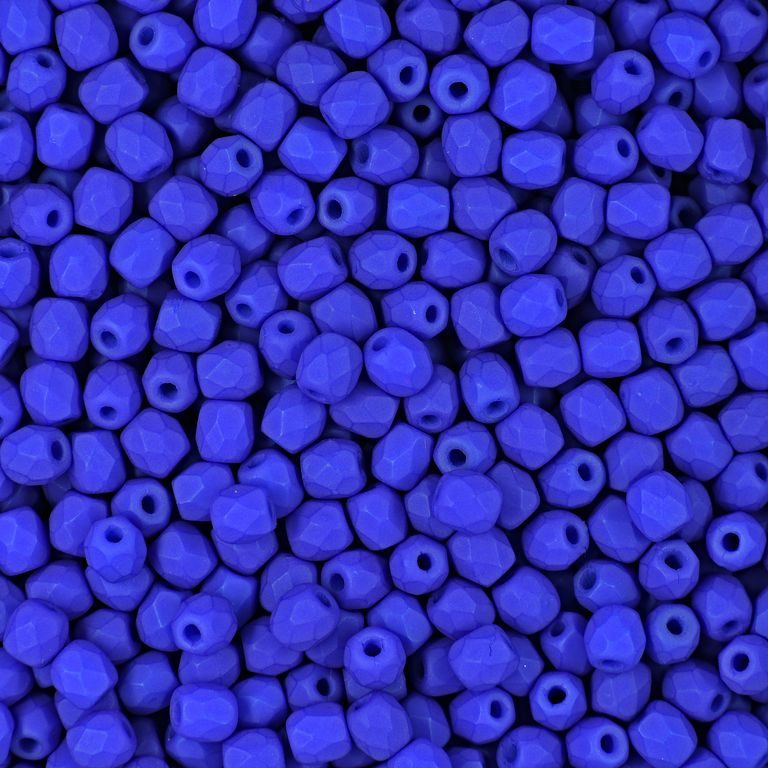 Broušené korálky 3mm Neon Ocean Blue