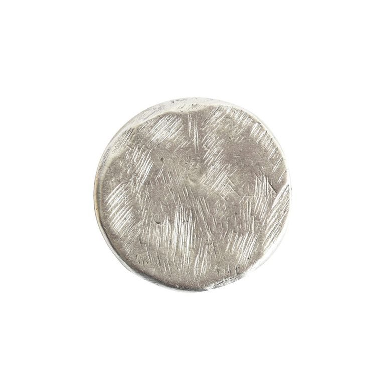 Nunn Design flat round organic bead 14,5mm silver-plated