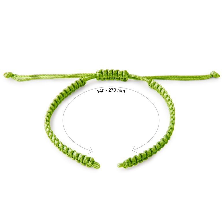 Nylónový základ na Shamballa náramky 145mm zelený
