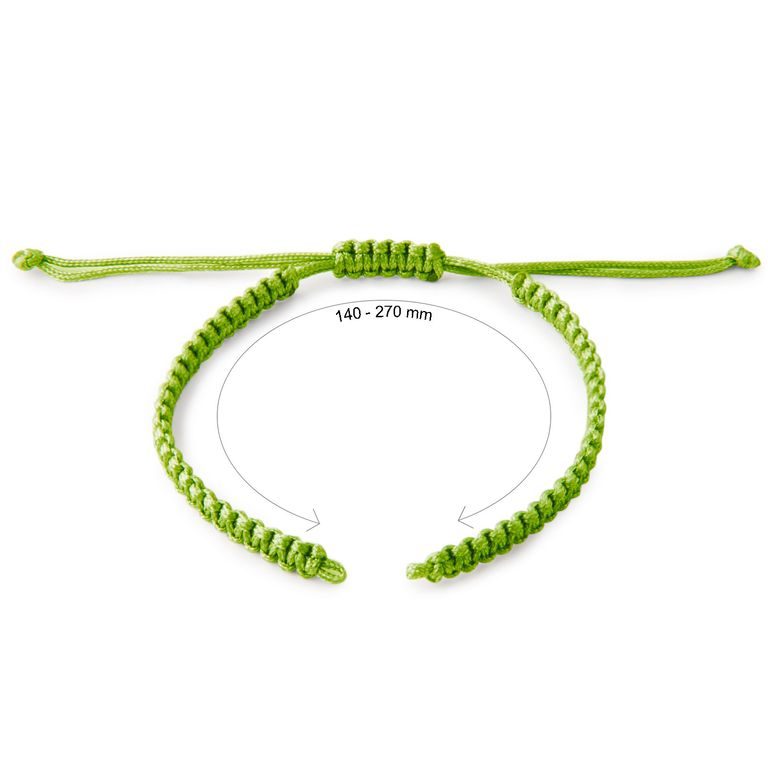 Bază din nailon pentru brățări Shamballa 145mm verde