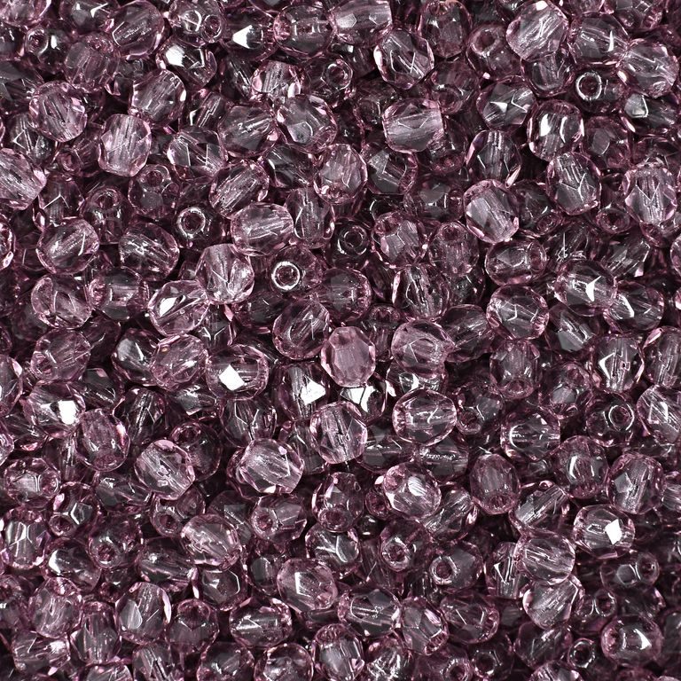 Brúsené koráliky 3mm Med Amethyst