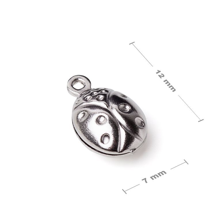 Stainless steel 316L pendant ladybug