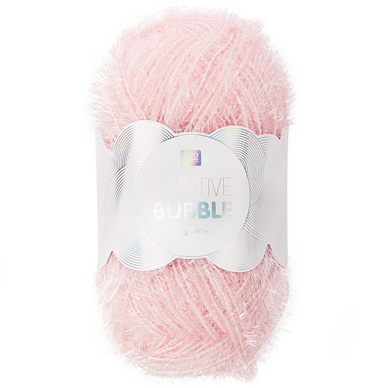 Rico design háčkovací příze na výrobu žínek Creative Bubble odstín 003 růžová