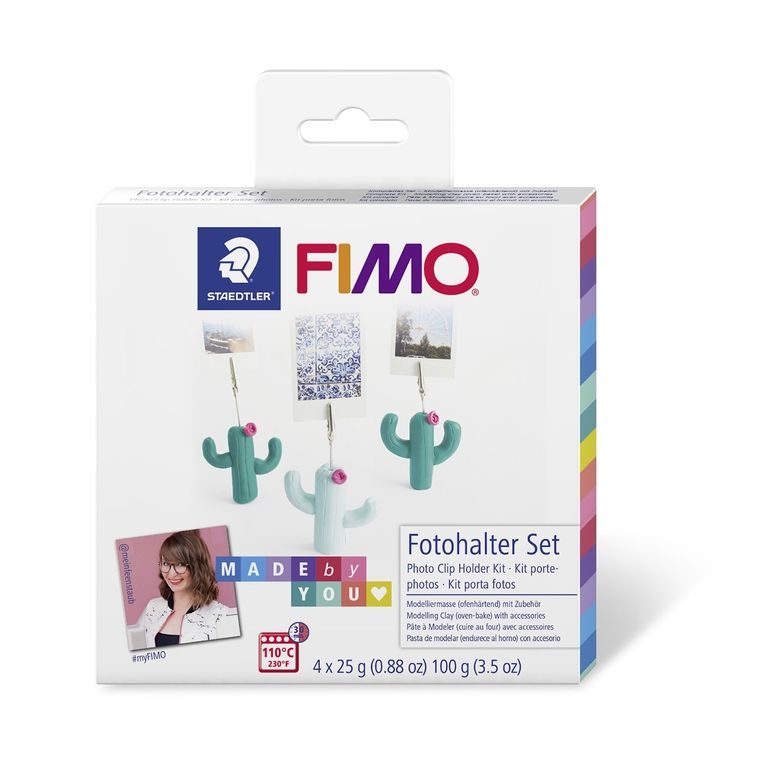 FIMO Soft Set DIY Cactus Photo Holder Set