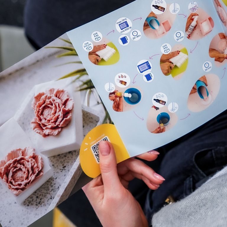 Macramé creative kit Soap with flower