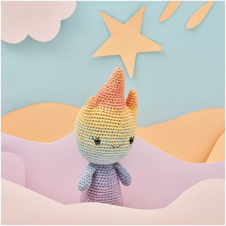 Ricorumi Spin Spin Crochet Yarn shade 019 Earthy Rainbow