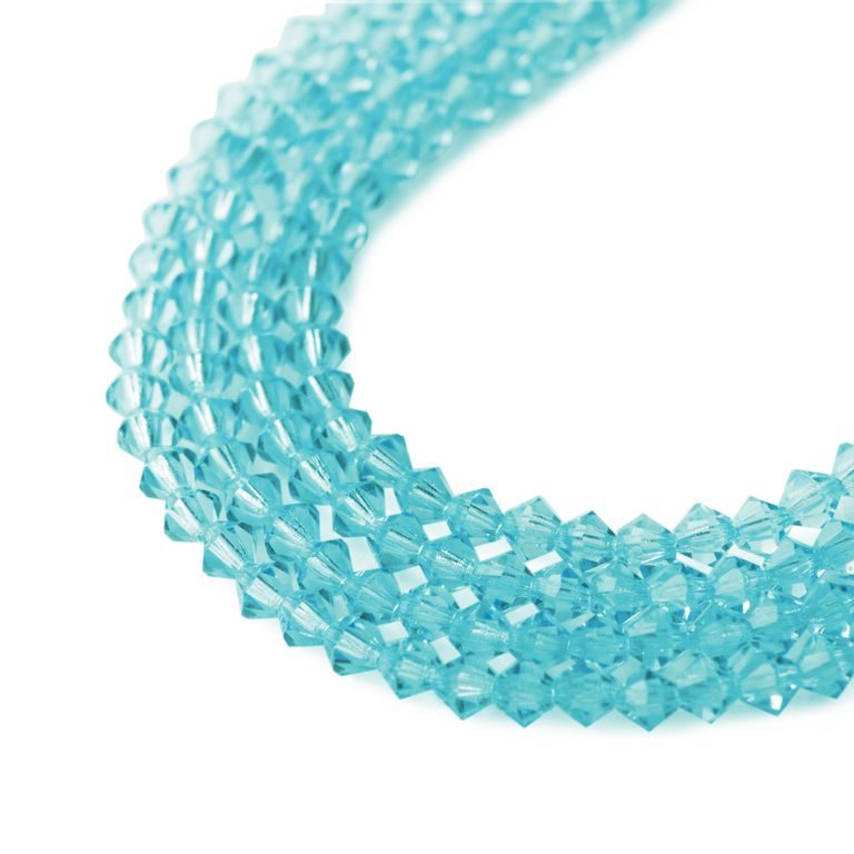 Czech crystal bicone beads 4mm Aqua