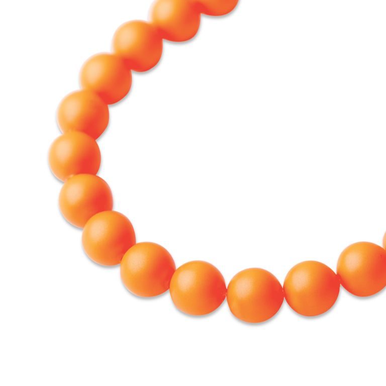 SWAROVSKI 5810 8 mm Neon Orange Pearl