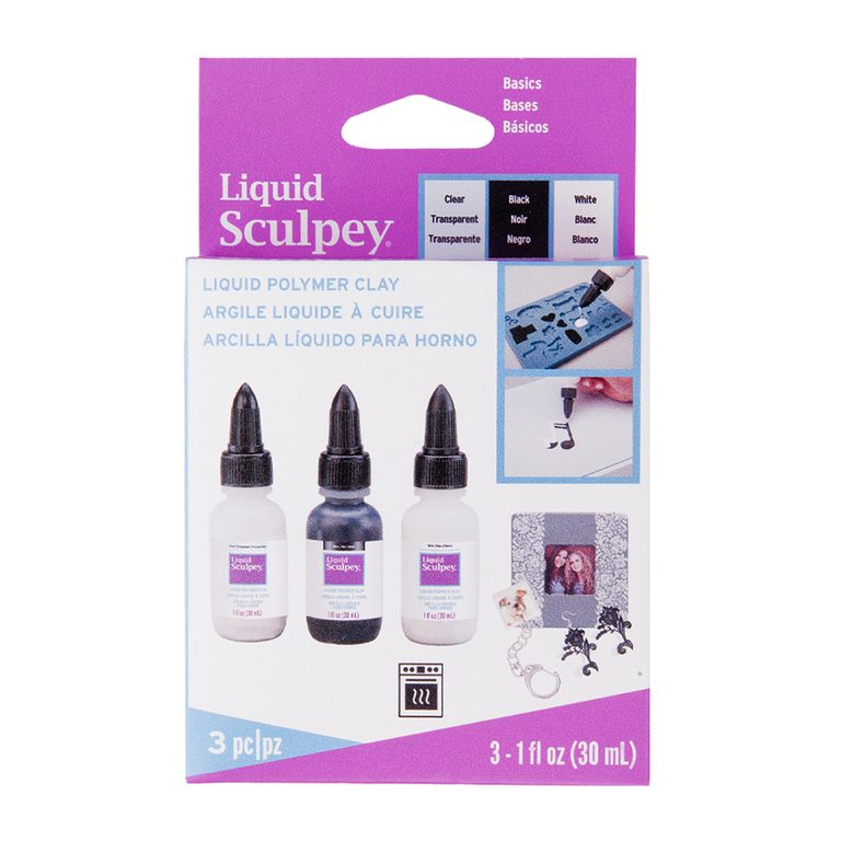 Sculpey liquid polymer clay set 3ks basic colours