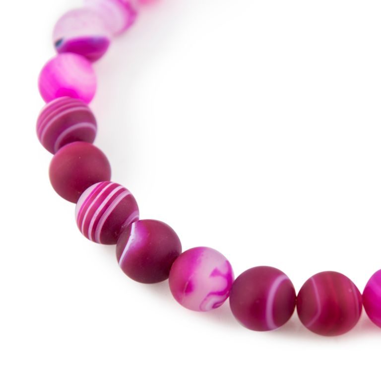 Purple striped agate 10 mm matte