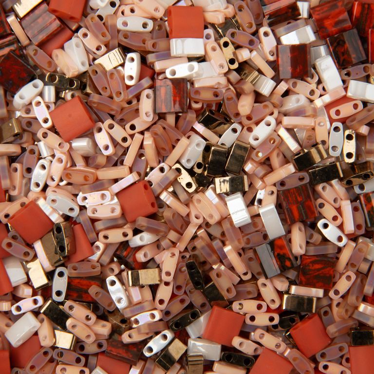 Miyuki Tila glass bead mix Sun baked