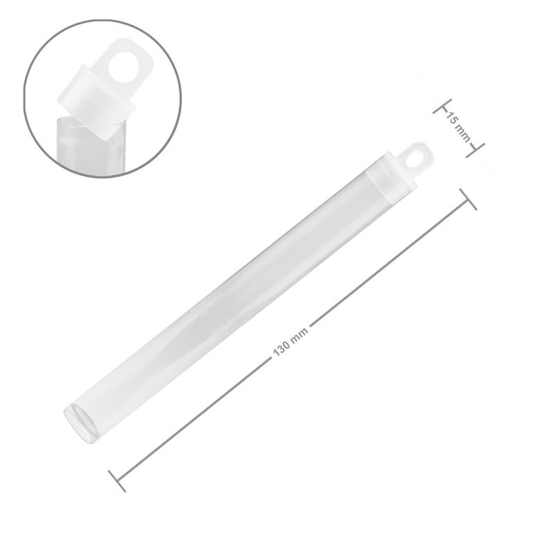 Plastic Tube with Cap 130x15mm