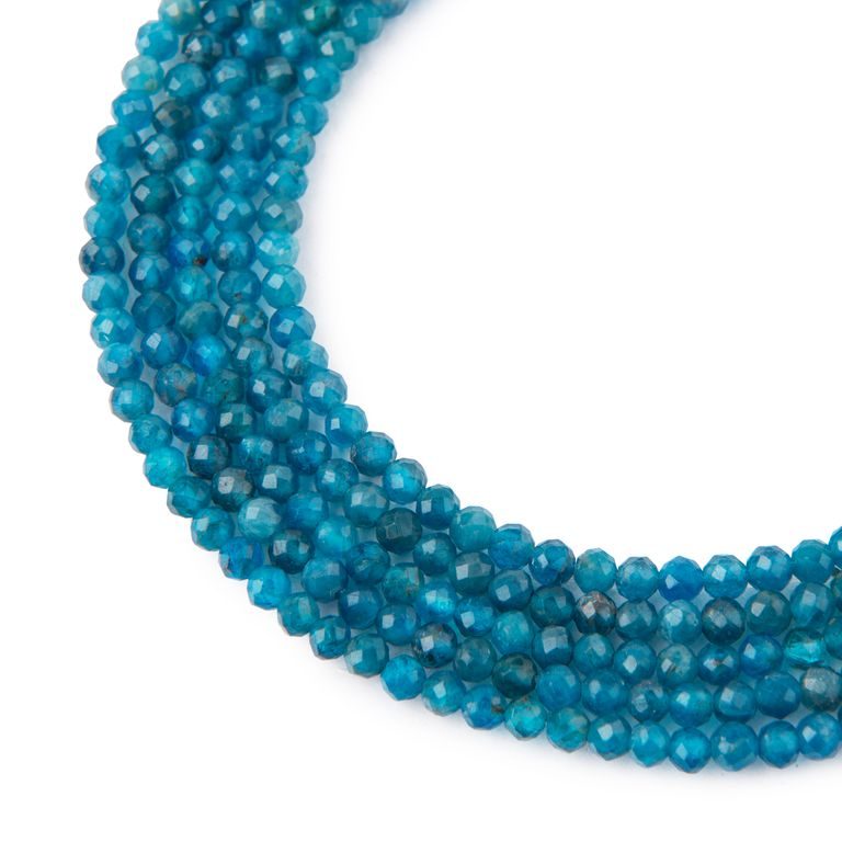 Apatite AAA faceted beads 4mm