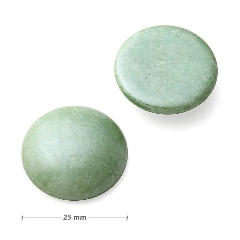 Czech glass cabochon 25mm green lustre