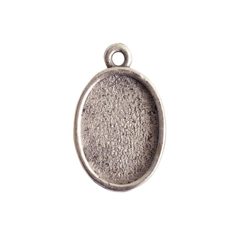 Nunn Design pendant with a setting oval 19x11,5mm silver-plated