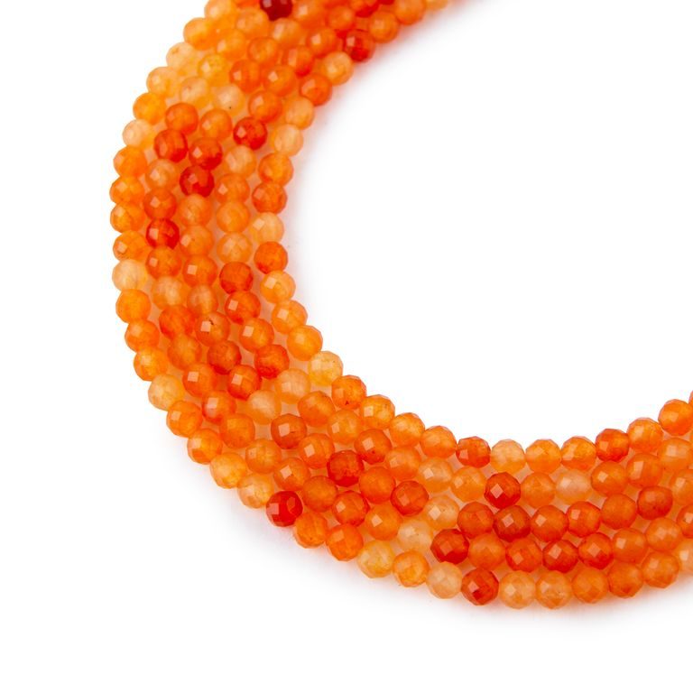 Red Aventurine faceted beads 3mm