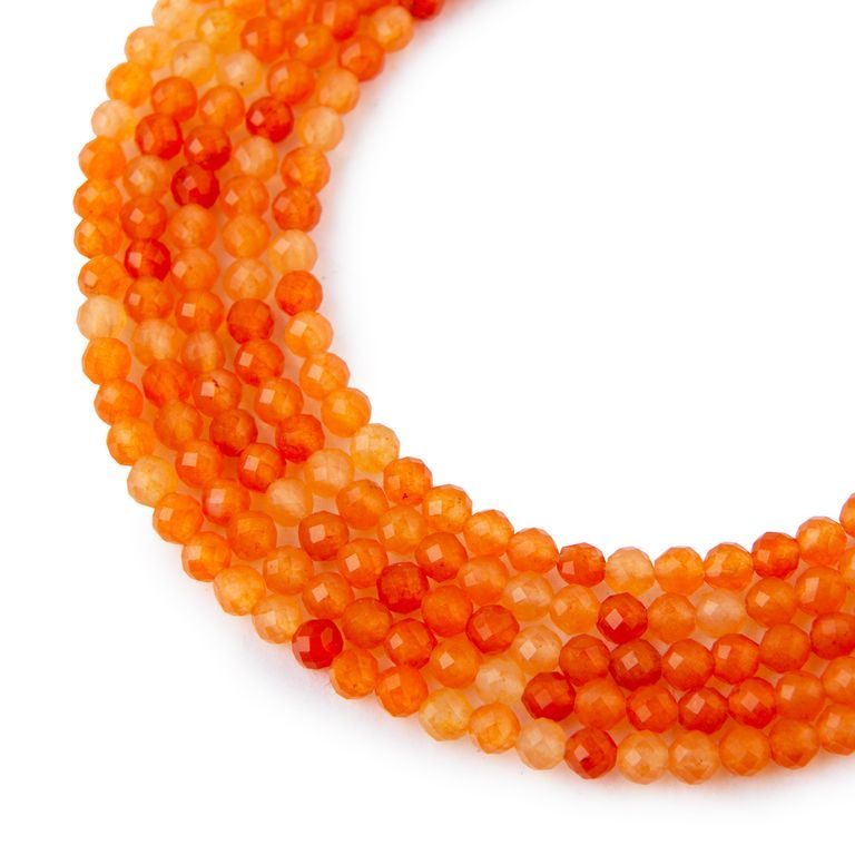 Red Aventurine faceted beads 4mm