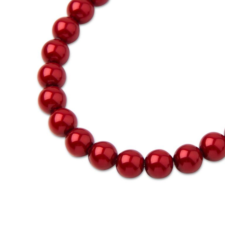 Preciosa perlă rotundă MAXIMA 6mm Pearl Effect Red