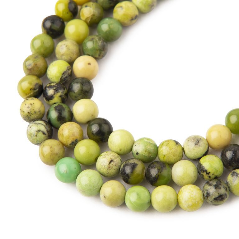 Serpentine 'Australian Jade' beads 6mm