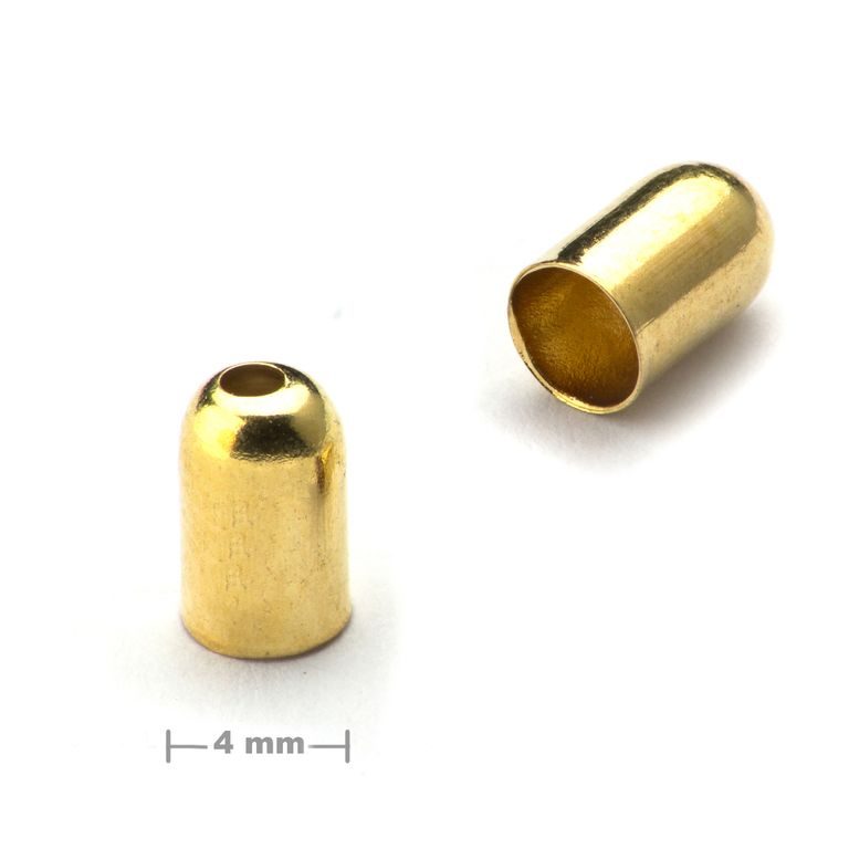Kaplík hladký 4mm v barvě zlata