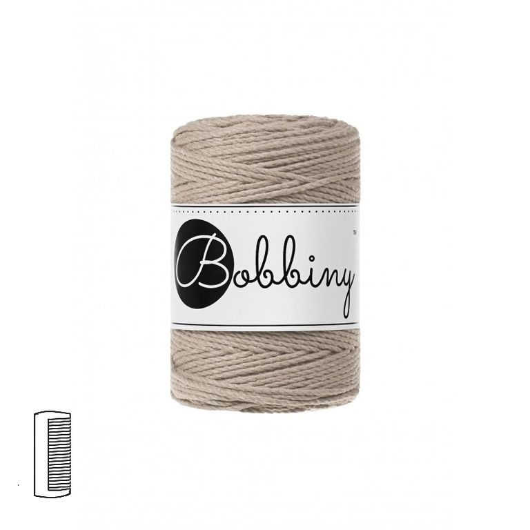 Bobbiny Macramé cord Baby 3PLY 1.5mm Beige