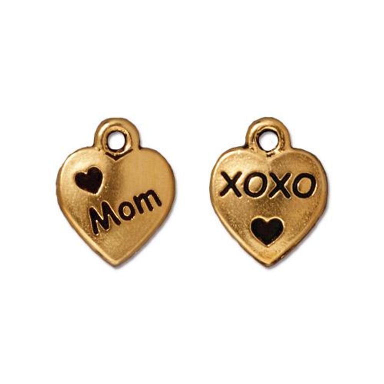 Tierracast pendant Love Mom antique gold No.215