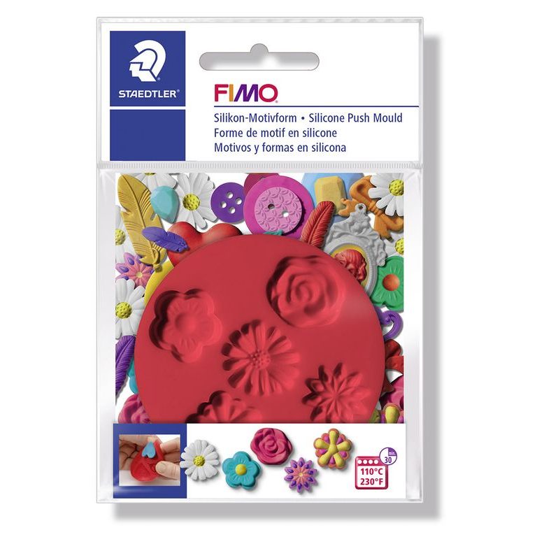 FIMO silicone push mould Flowers