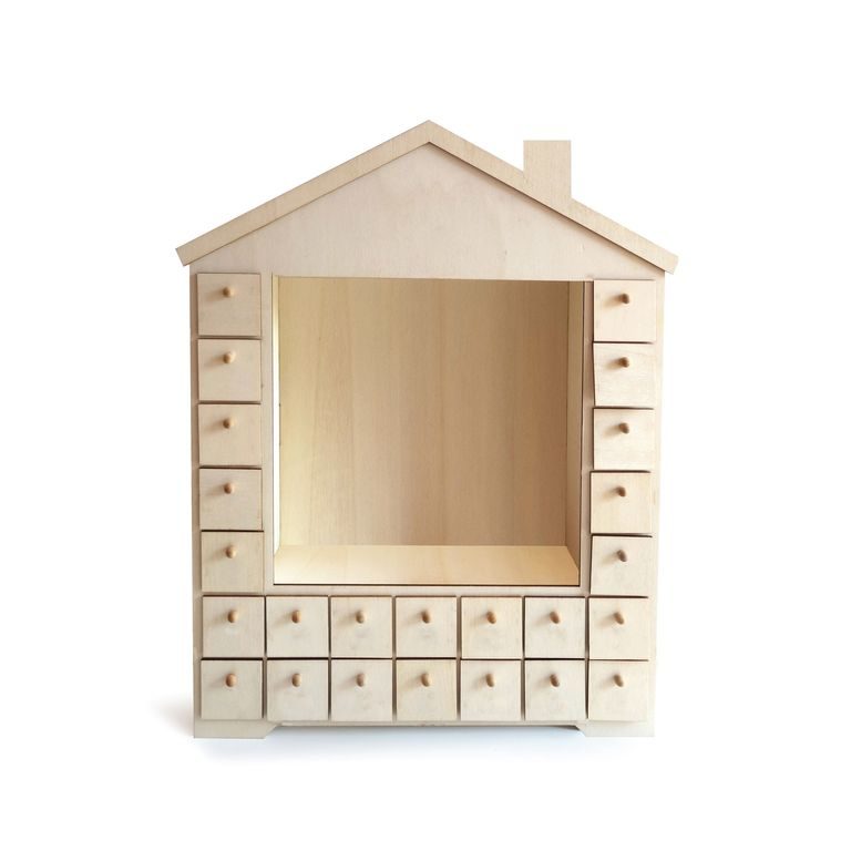 Dřevěný adventní kalendář k dotvoření