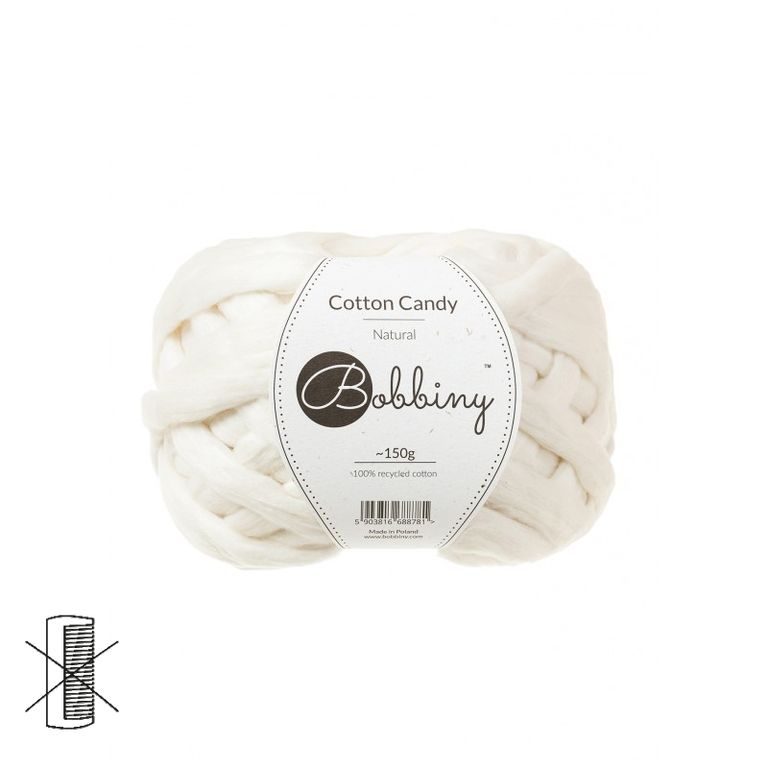 Bobbiny Macramé příze Cotton Candy natural