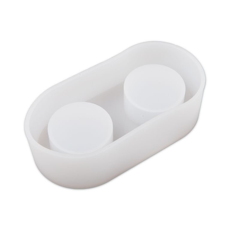 Silicone mould holder for 2 tealights 130x60x30mm