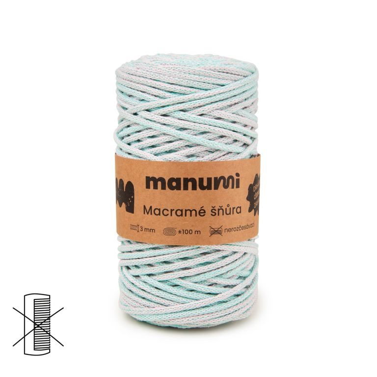 Manumi Macramé šnúra 3mm pastelová