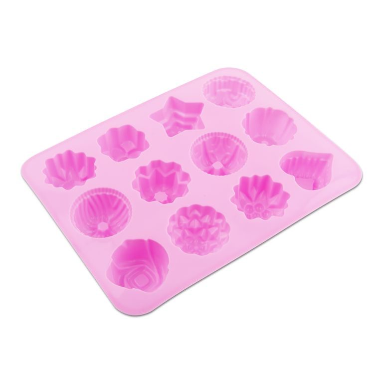 Set of 12 silicone moulds for casting creative clay mix of shapes